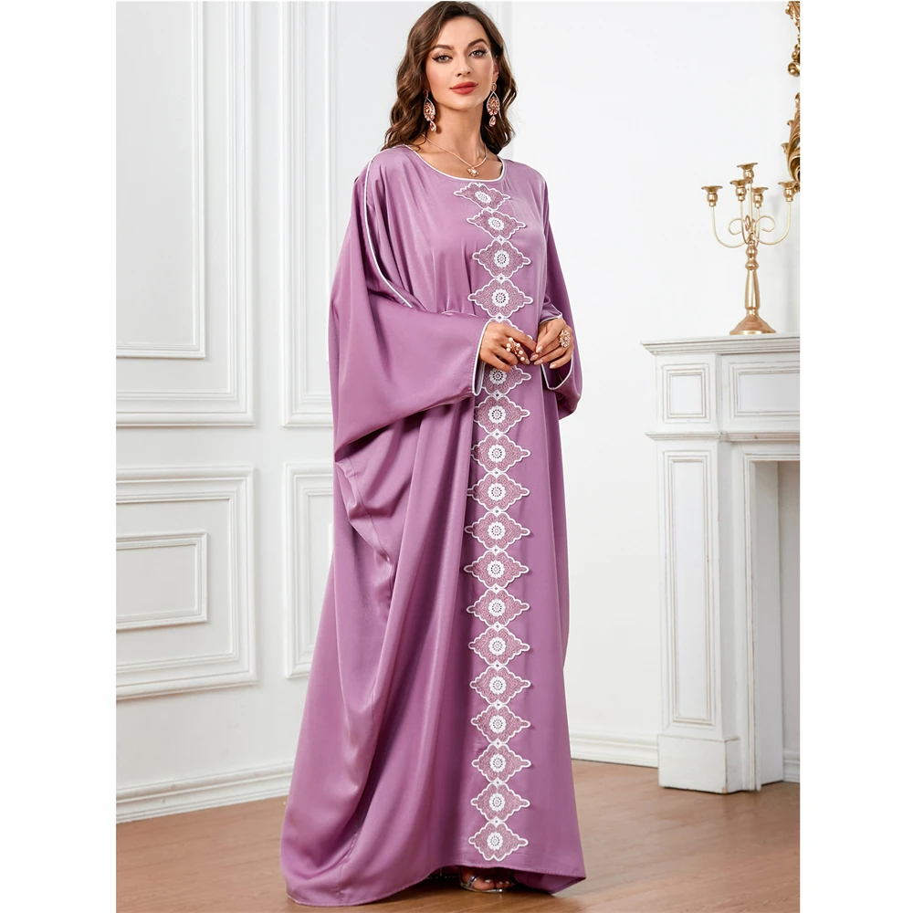 

Middle East Abaya Women Muslim Bat Sleeve Casual Long Maxi Dresses Turkey Kaftan Arab Robe Islam Eid Party Dubai Caftan Jalabiya