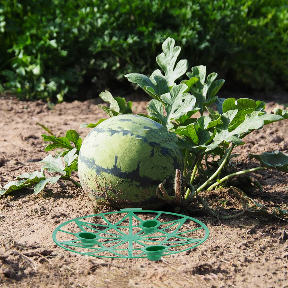 10pcs Round Garden Fruit Support Tray for Watermelon, Melon & Squash – Reusable Stackable Pumpkin Cradle Stand
