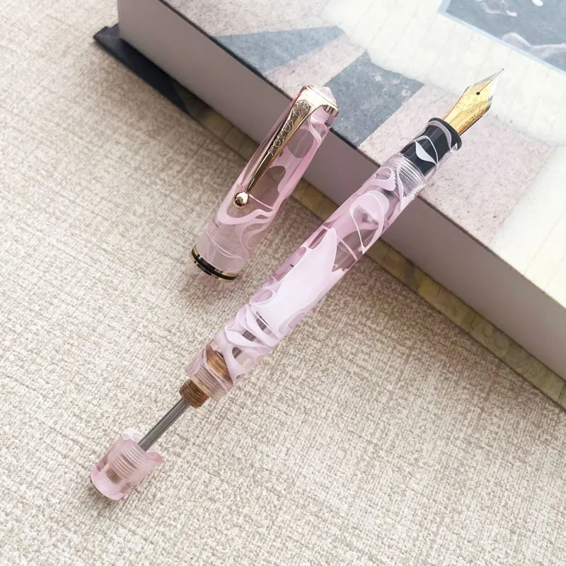 admok-28-acrylic-resin-fountain-pens-negative-pressure-ink-schmidt-f-m-b-nib-10-07-05mm-piston-ink-pens-office-practice-write