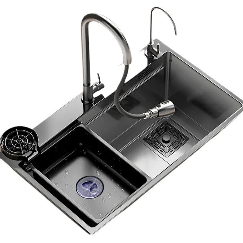 Kitchen vegetable basin large single sink stainless steel sink under the counter dishwashing sink household vegetable washing