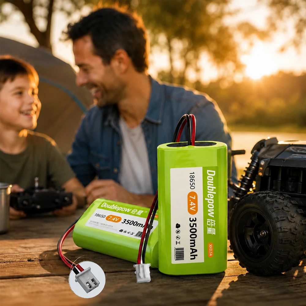 Akumulator litowy 18650 7.4V 2200mAh 3000mAh 3500mAh, odpowiedni do zasilania elektrycznych urządzeń, z wtyczką XH2.54. — zdjęcie produktu 6