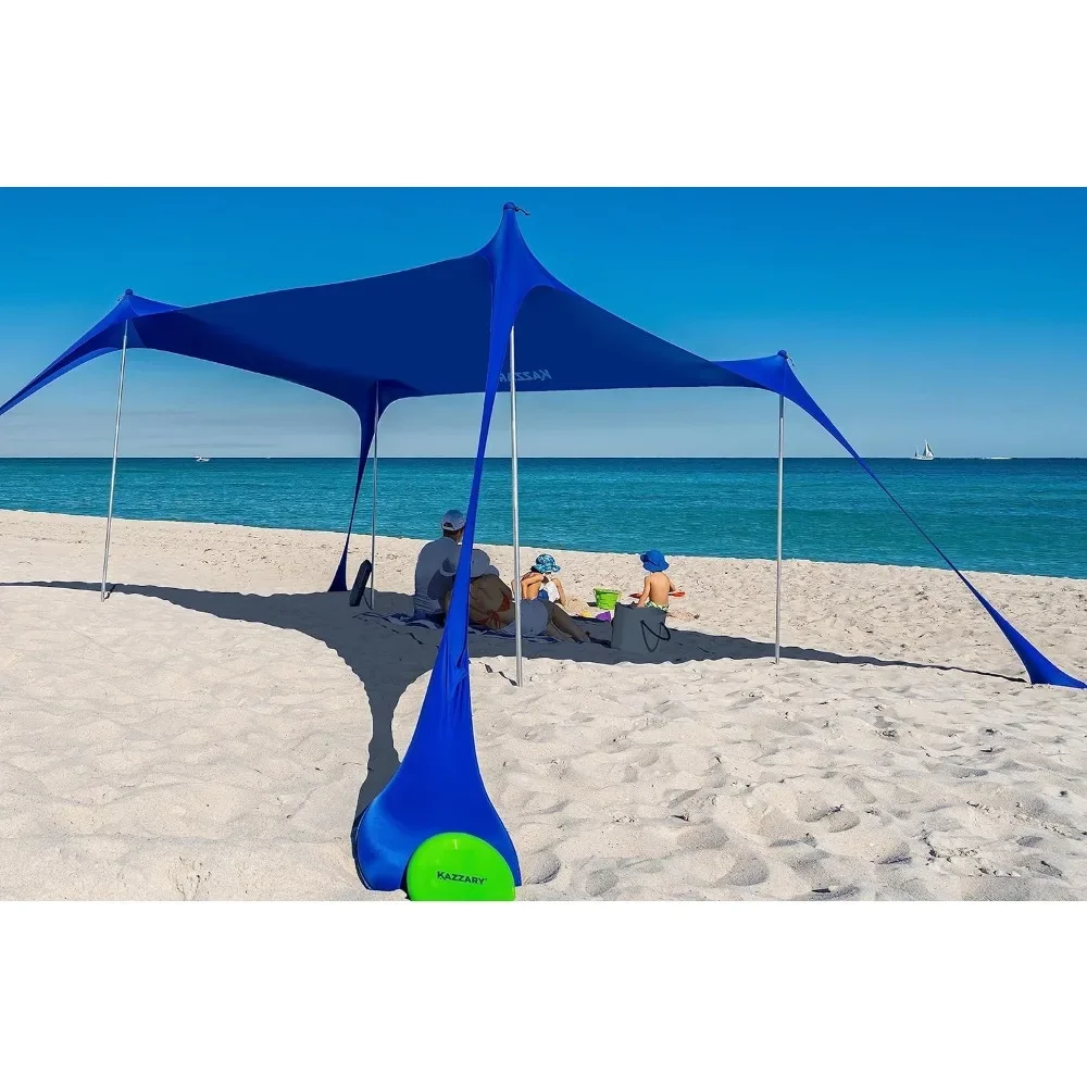 Beach Tent Sun Shelter, L 7ft Tall 7.5x7, UPF50+ Lightweight Outdoor Beach Shade Canopy