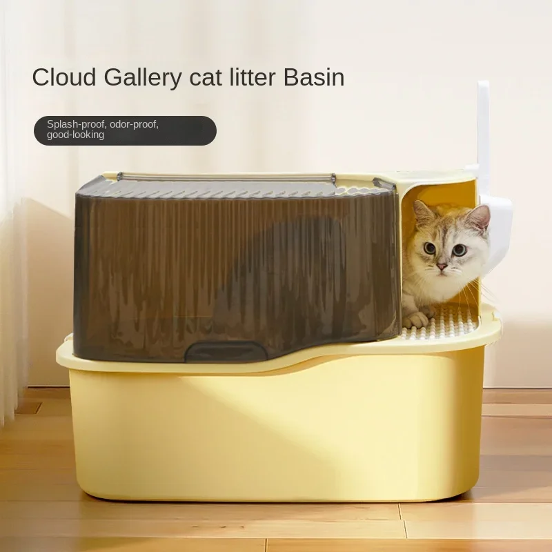 

Cat Litter Box Extra Large Size Corridor Type Prevent Spatter Completely Closed Box Deodorization Lavatory Cat Products