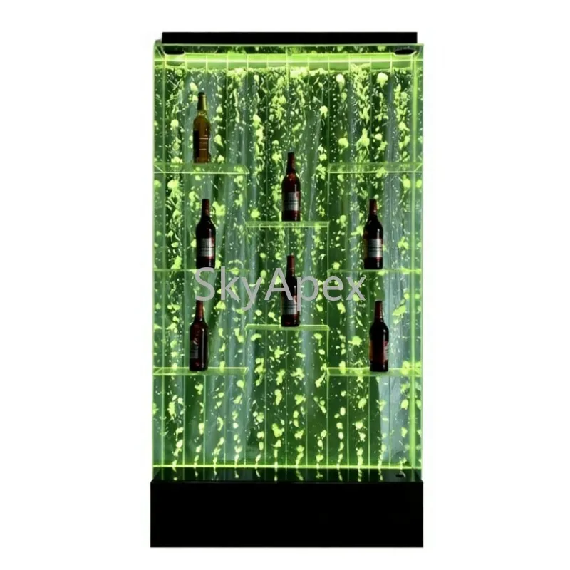 

Factory Direct Sale Acrylic Bubble Wall - LED Lighted Quiet Flowing Water Remote Control Decorative Shelf Display Home Decor