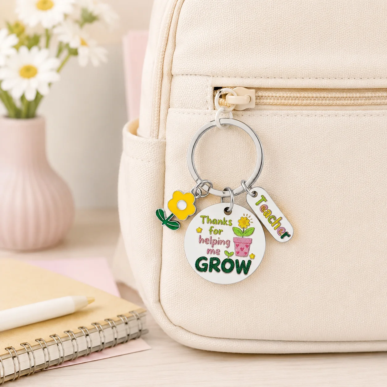 Teacher Appreciation Keychain Thank You Gift for Teacher, Teacher’s Day Graduation Christmas Back to School Present