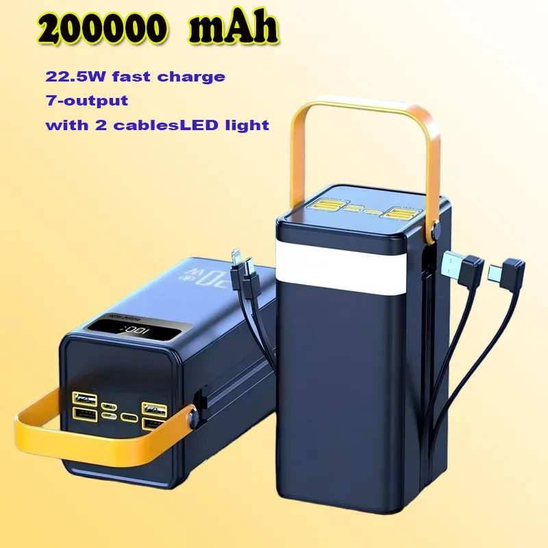 

120 Вт 200000 мАчPower Bank Быстрая зарядка Портативное зарядное устройство Внешняя батарея для IPhone Xiaomi Ноутбук Планшет Powerbank Высокая емкость