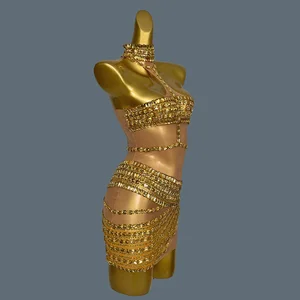 Brillante Fantasy Glod Rod Dressing Kleid sexy Geburtstag Hochzeitsfeier Drag Queen Kleider Fest Fangtang Hauptverkäufe Drag Queen Clothing - №6