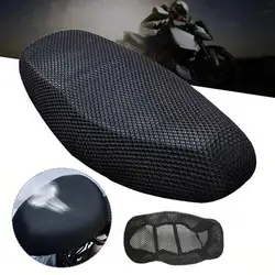 Motorfiets 3d Mesh Stof Anti-Slip Pad Scooter Zitkussen Elektrische Ademende Hoes Netto Stoelhoezen Nieuwe Zomer Bik J7i2