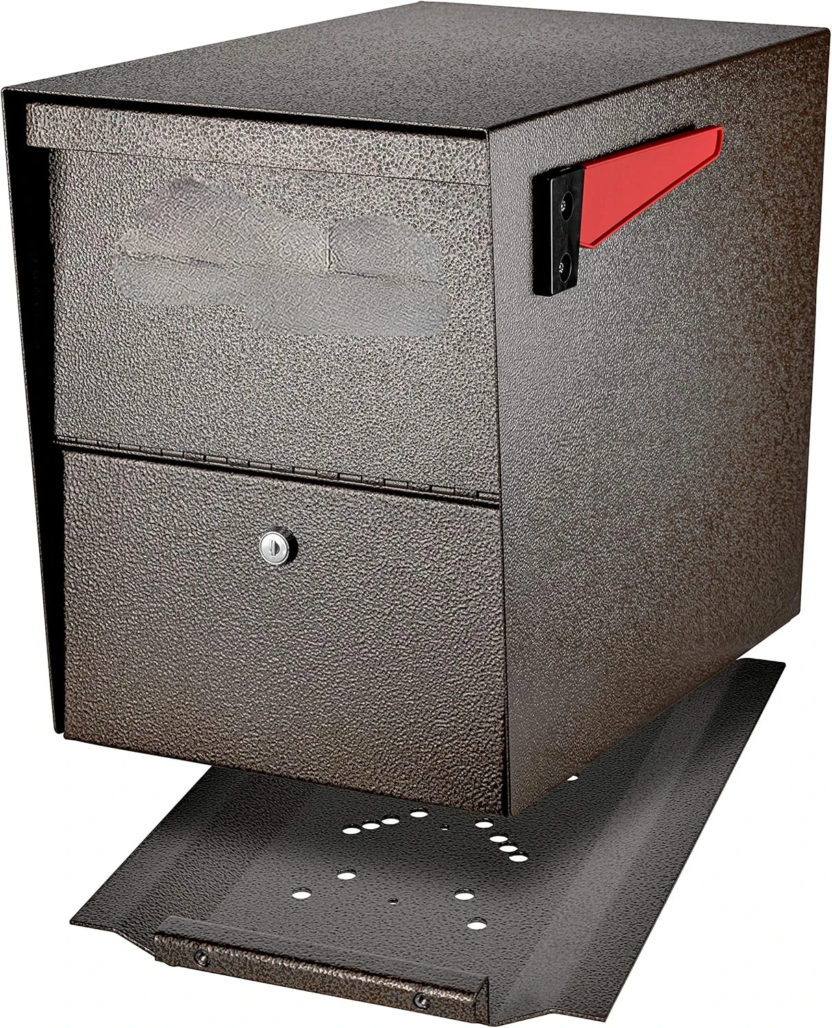 Security Mailbox, Bronze 7208 Package Master Curbside Locking 21.5 in. x 16.5 in. x 12 in.