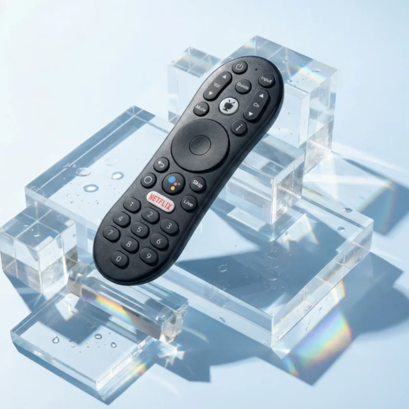 

Haoxi Black X7JC R37023B Voice Remote Control Stream Television Device Ergonomic Design Easy-to-Use Replacement Remote Control