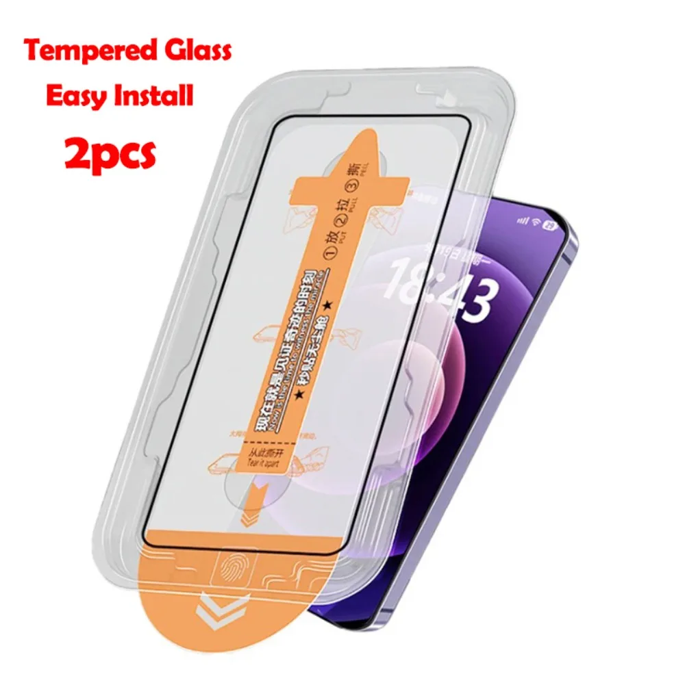 

2pcs Dust Free Tempered Glass for Honor X9d X9c Smart X7d X7c X6b X8b X8c X8a X7a X6a Screen Protector