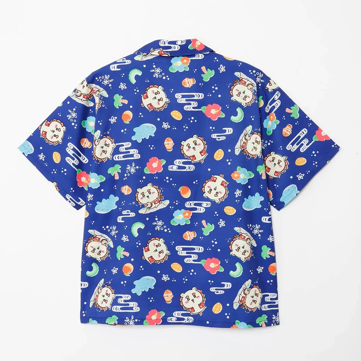 Chiikawa Shisa Hawaiian Shirt Unisex Summer Cartoon Full Print Short Sleeve Lapel Button Up Beach Vacation Casual Streetwear Top