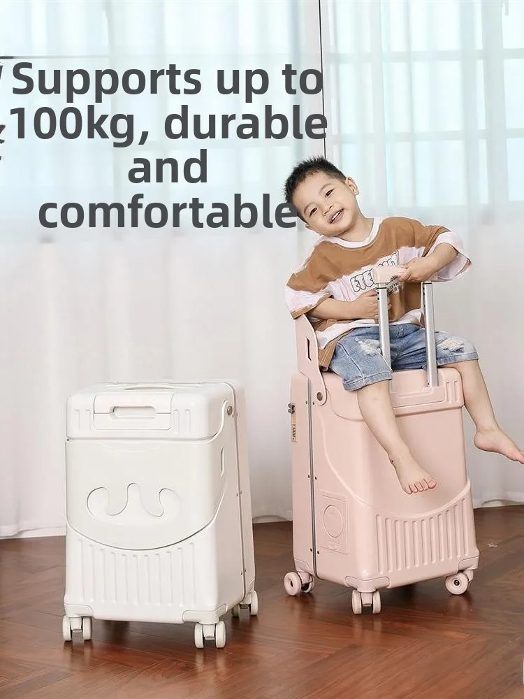 

Детская ручная кладь Lage 20 дюймов с рулем для путешествий, неторопливых родителей, универсальная молния на колесиках...