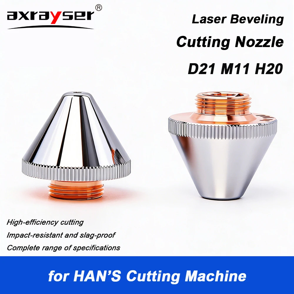 HAN'S Bevel Laser Cutting Nozzle D21 M11 H20 Single/Double Layer for HAN'S Laser Cutting Machine