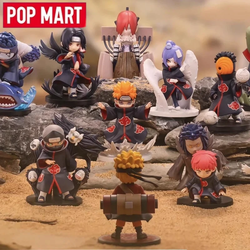 البوب مارت ناروتو أنيمي تمثال سلسلة صندوق أعمى تحصيل أنيمي تمثال لعب للأولاد Itachi Uchiha توبي الألم Zetsu الهدايا