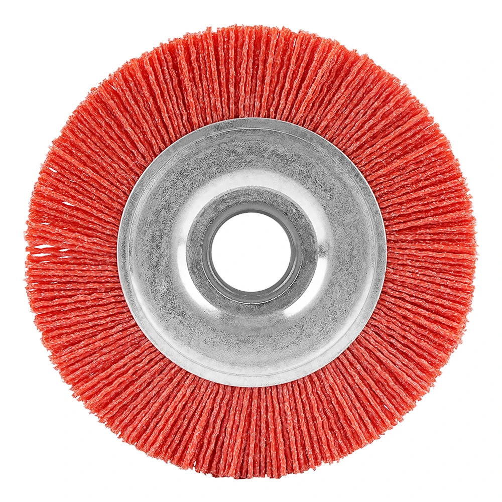 100mm Nylon Wheel Brush Abrasive Wire Grinding Polishing Brush Bench Grinder For Wood Furniture Metal