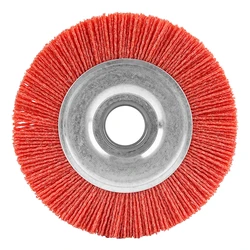 100mm Nylon Wheel Brush Abrasive Wire Grinding Polishing Brush Bench Grinder For Wood Furniture Metal