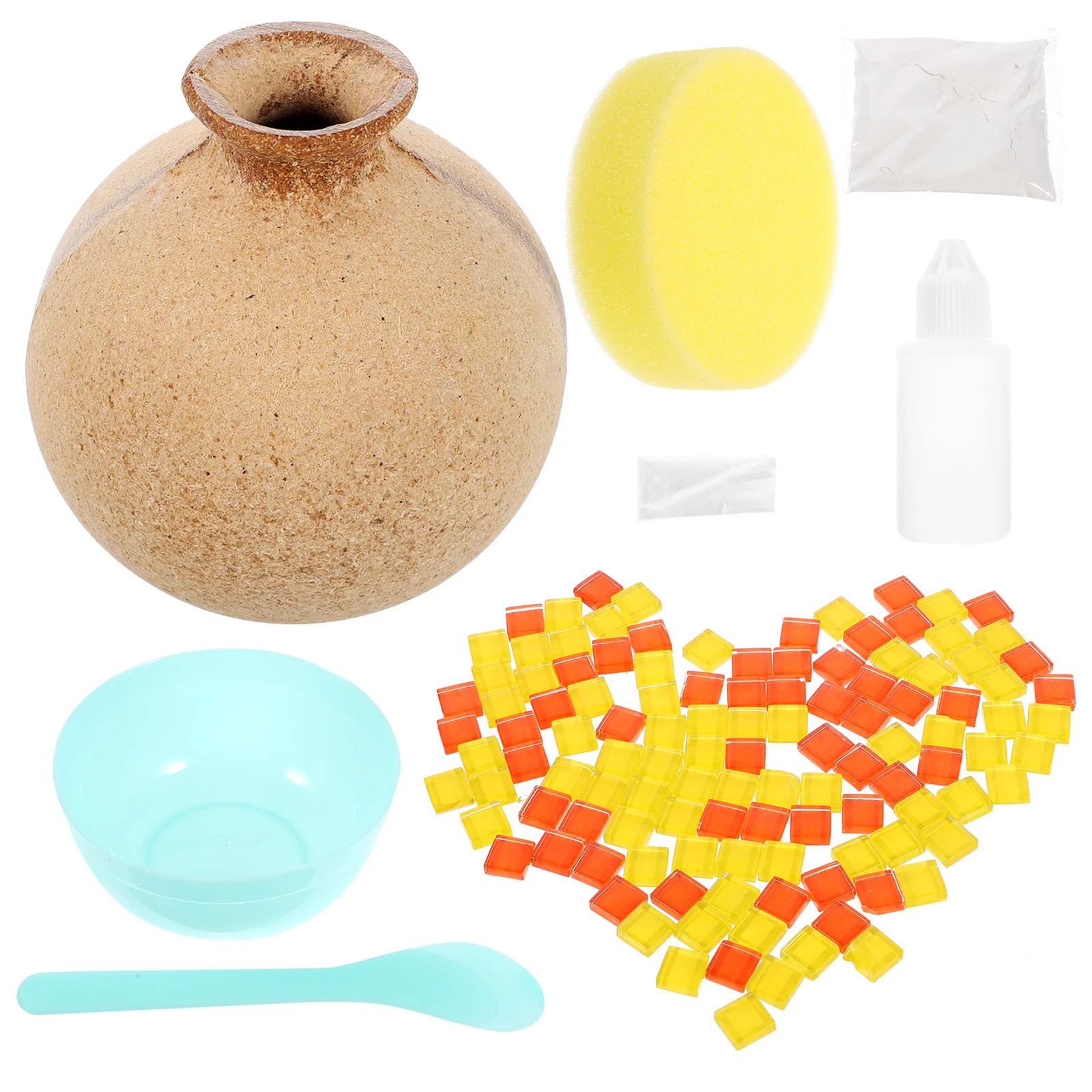 1 مجموعة DIY فسيفساء زهرة زهرية المواد الآمنة تحسين التنسيق تنوعا عطلة الديكور DIY زهرية تشكيلة زهور وعاء