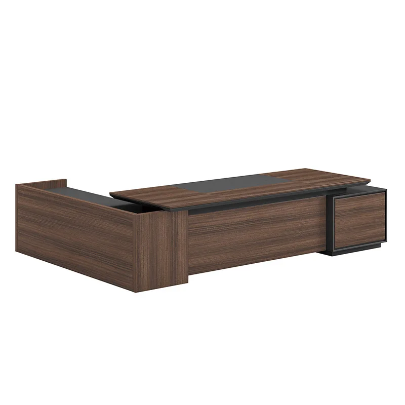 

❀zz Commercial Home Office Furniture Modern Luxury Design MDF Ceo Boss L Shape Office Table Desk^
