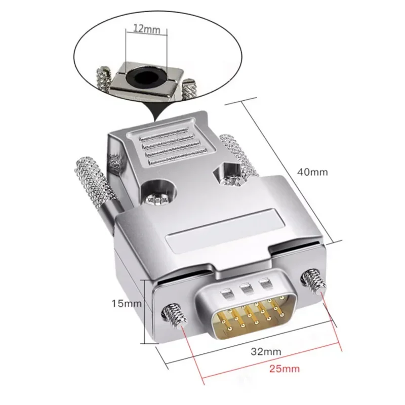 Pure Copper Gold-plated VGA Soldering Head Connector 3Rows 15Pin HDB15 Male Female Plugs Computer Monitor Projector VGA Joints