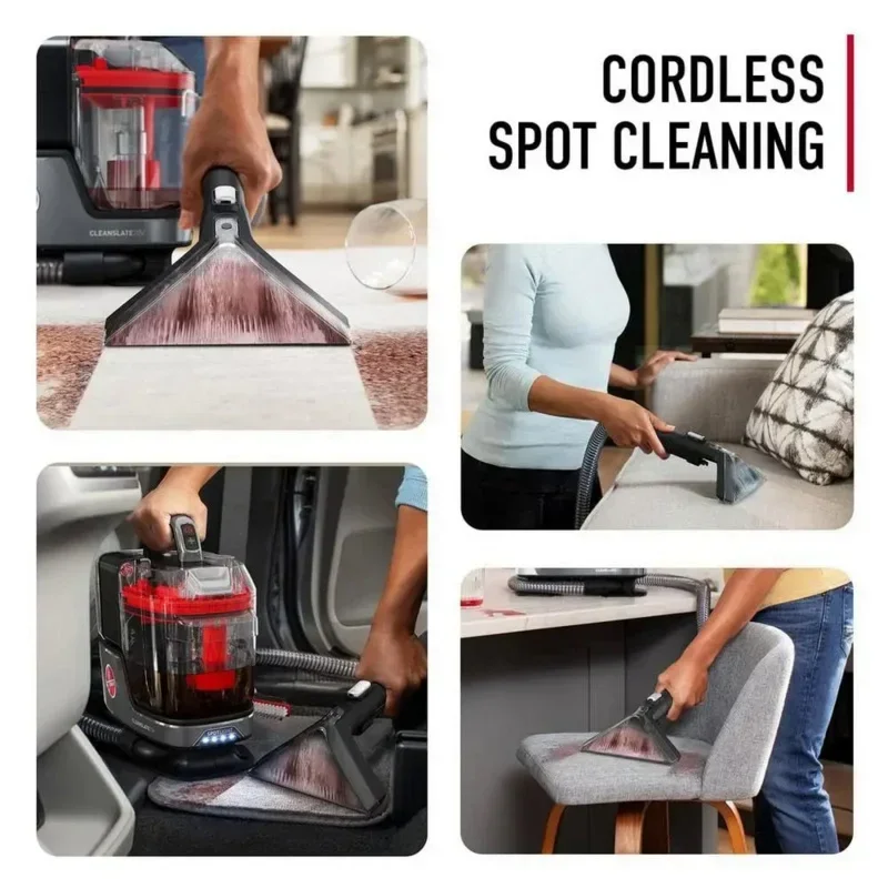 QWHoovvers ONEPWR CleanSlate Cordless Carpet & Upholstery Spot Cleaner,Stain Remover,Portable,BH14000V,Silver
