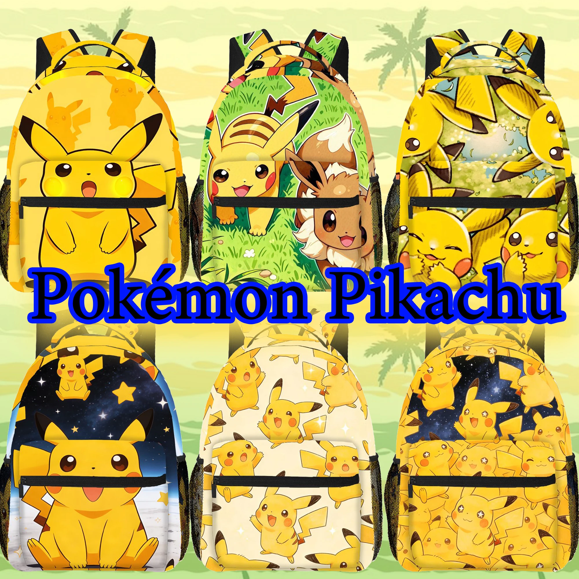 

1pc Pokémon Pikachu Backpack High-Quality Cute Casual Gift Trendy Sports Daily Use Bag