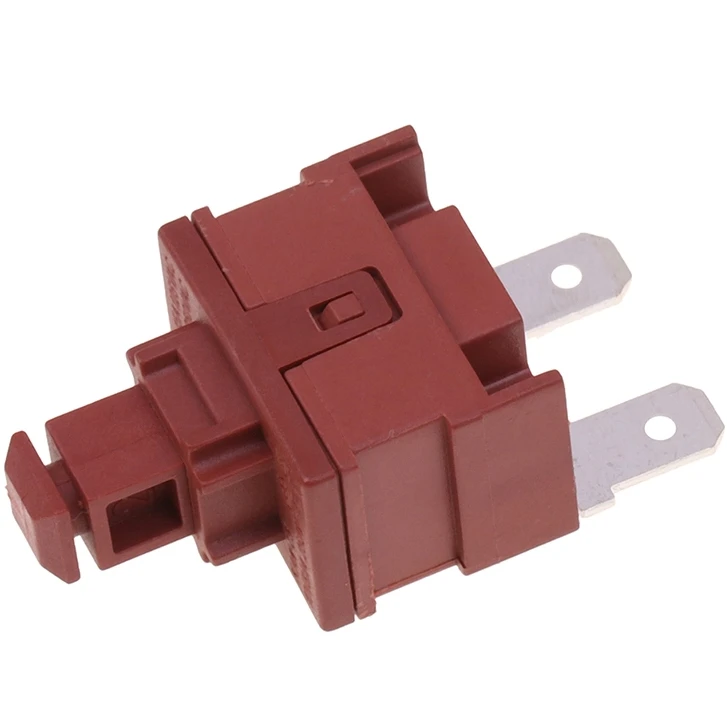 7.5A 250VAC Button Power Switch Lock Switch 1PC KAN-L5 2Pin Self-lock Key Switch Water Heater Vacuum Cleaner Switch