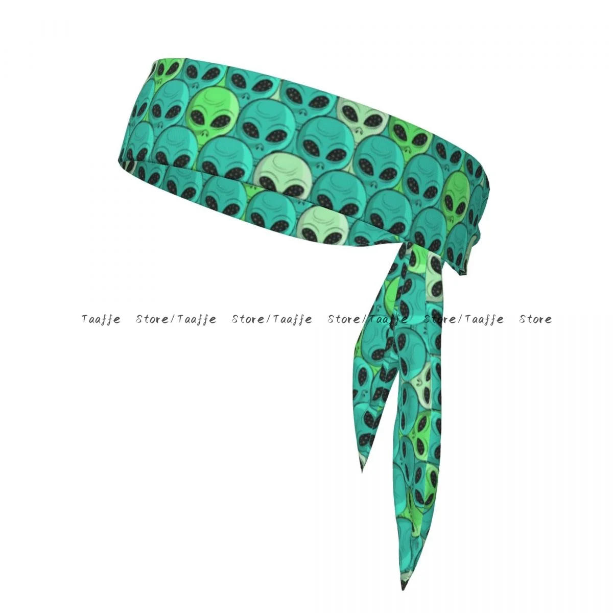 Sports Headband Head Tie Aliens Background Bandana Sweatbands Yoga Tennis Headwrap for adult
