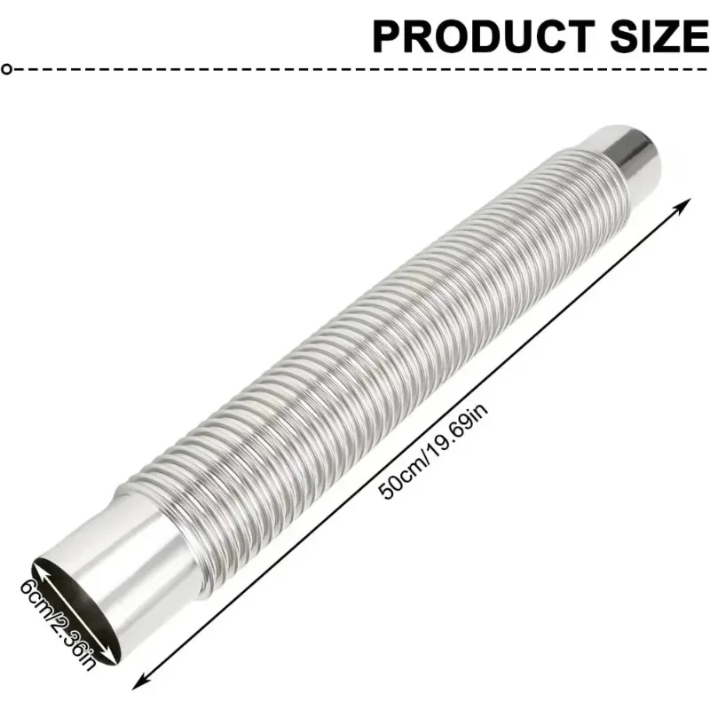 Hot Sale 6*50cm Camping Wood Fire Stove Heating Stove Boiler Exhaust Pipe Vent Hose Wood Stove Pipe Stove Pipe Chimney Outdoor