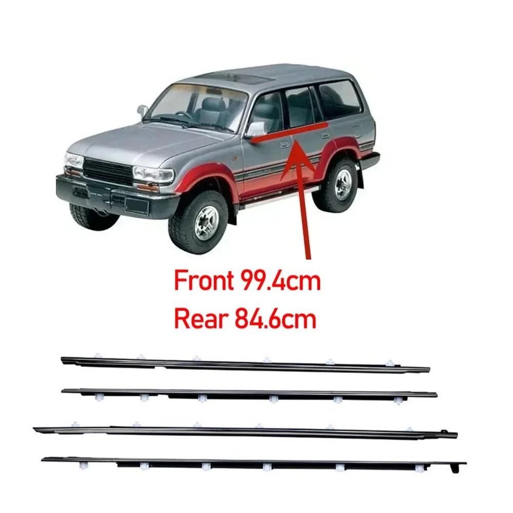 1 Pcs Chrome Outside Window Glass Rubber For Toyota Land Cruiser LC80 LX450 1991-1998 4870mm Length 75730-60020