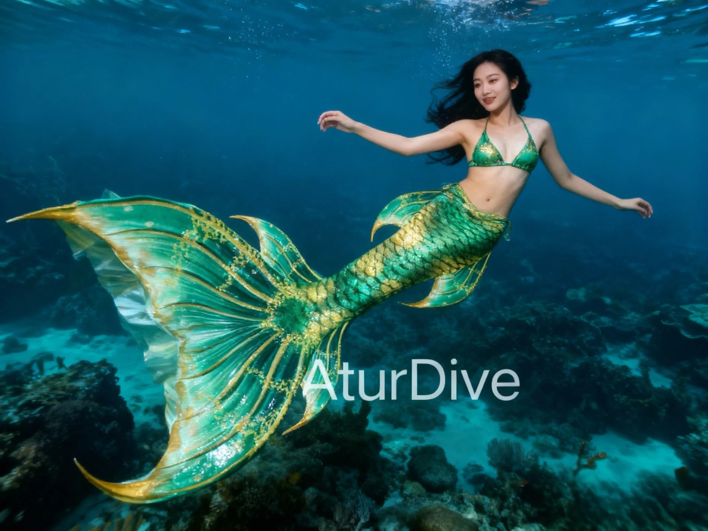 Adult Parent Child Professional Simulated Mermaid Fish Tail for Adults and Children, Large-sized Aquarium Performance Suit