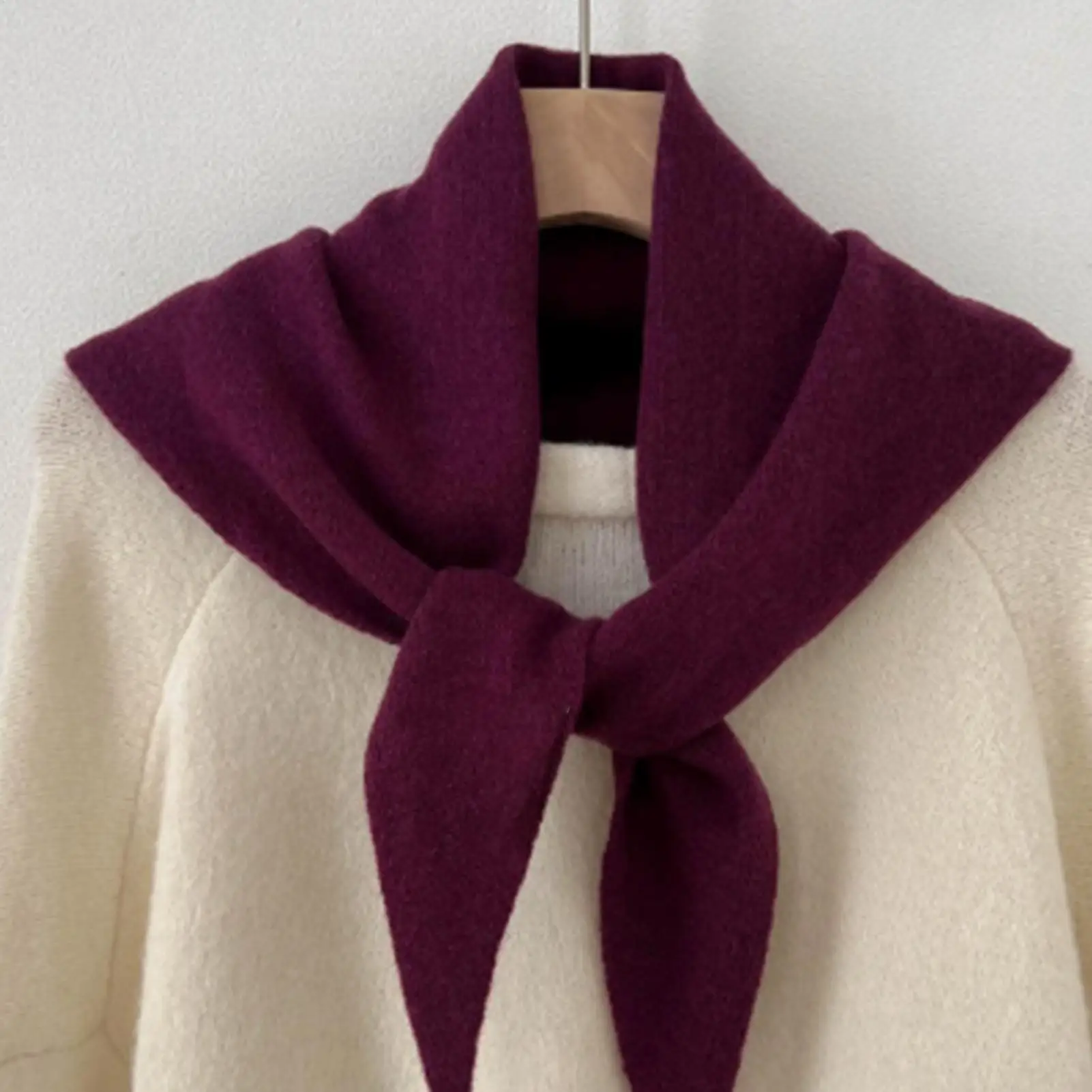 Lenço triangular para mulheres, xale macio, cachecol de cabeça de lã mais quente para mulheres, primavera, outono, deslocamento diário, viagens ao ar livre, praia