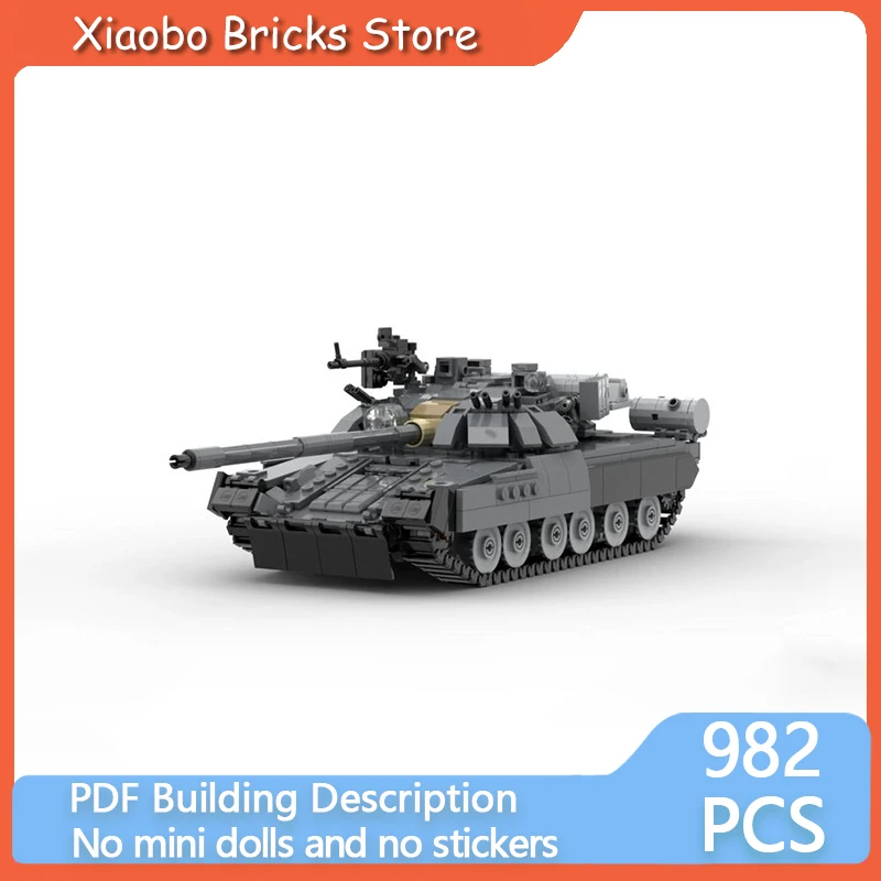 

Military Tank Model MOC Building Bricks T-80U Main Battle Tank Modular Technology Gifts Holiday Assemble Children Toys Suit
