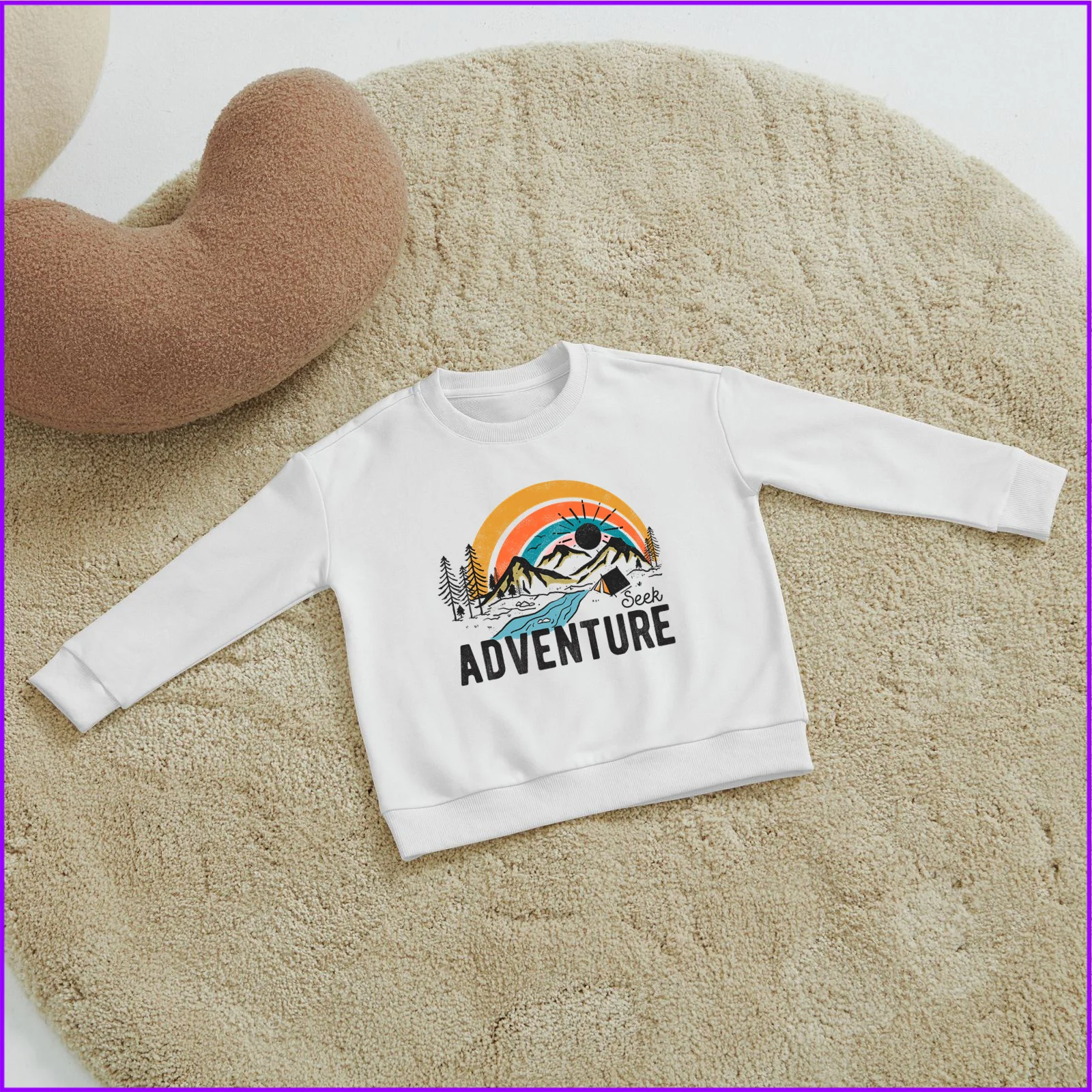 Adventure Awaits Outdoor Travel Mountains Yhbc178 Kids Boys Girls Hoodies Sweatshirts Rainbow Friends High Nightmare Wednesday