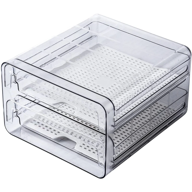 Promotion! Drawer Type Refrigerator Organizer Box Home Kitchen Fridge Food Fruit Meat Keep Fresh Storge Containers Organize Sets