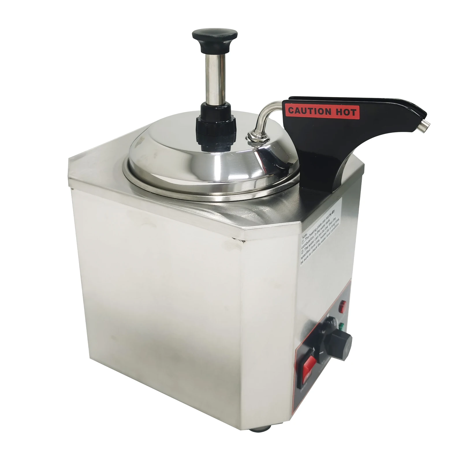 Электрический подогреватель соуса с насосом Электрический подогреватель соуса насосного типа с одной кастрюлей для соуса объемом 2 л с регулируемой температурой