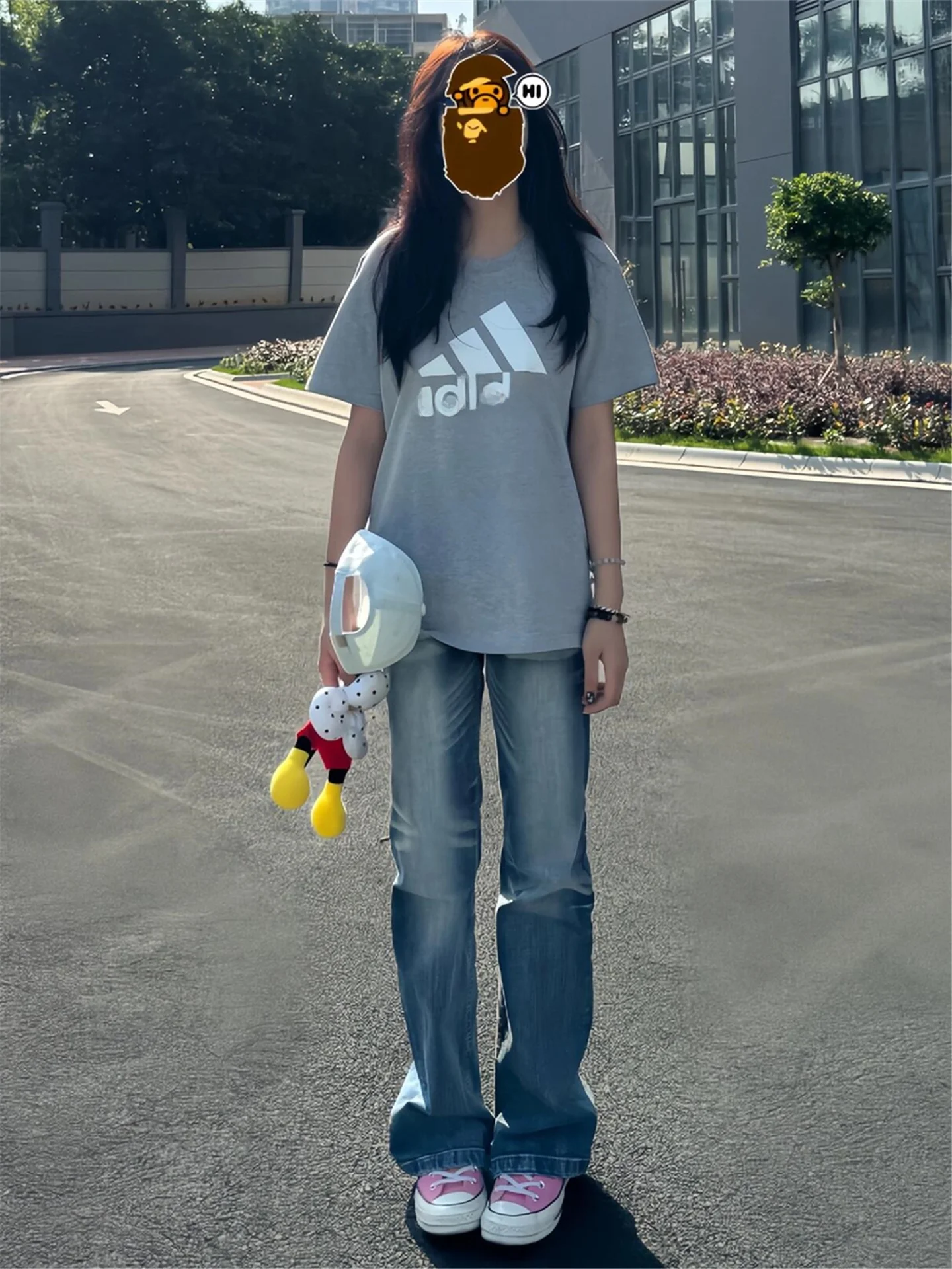 

American Street Style Narrow Straight Leg Jeans Women's Spring Autumn Vintage Slimming Bootcut Pants Casual Cotton Denim