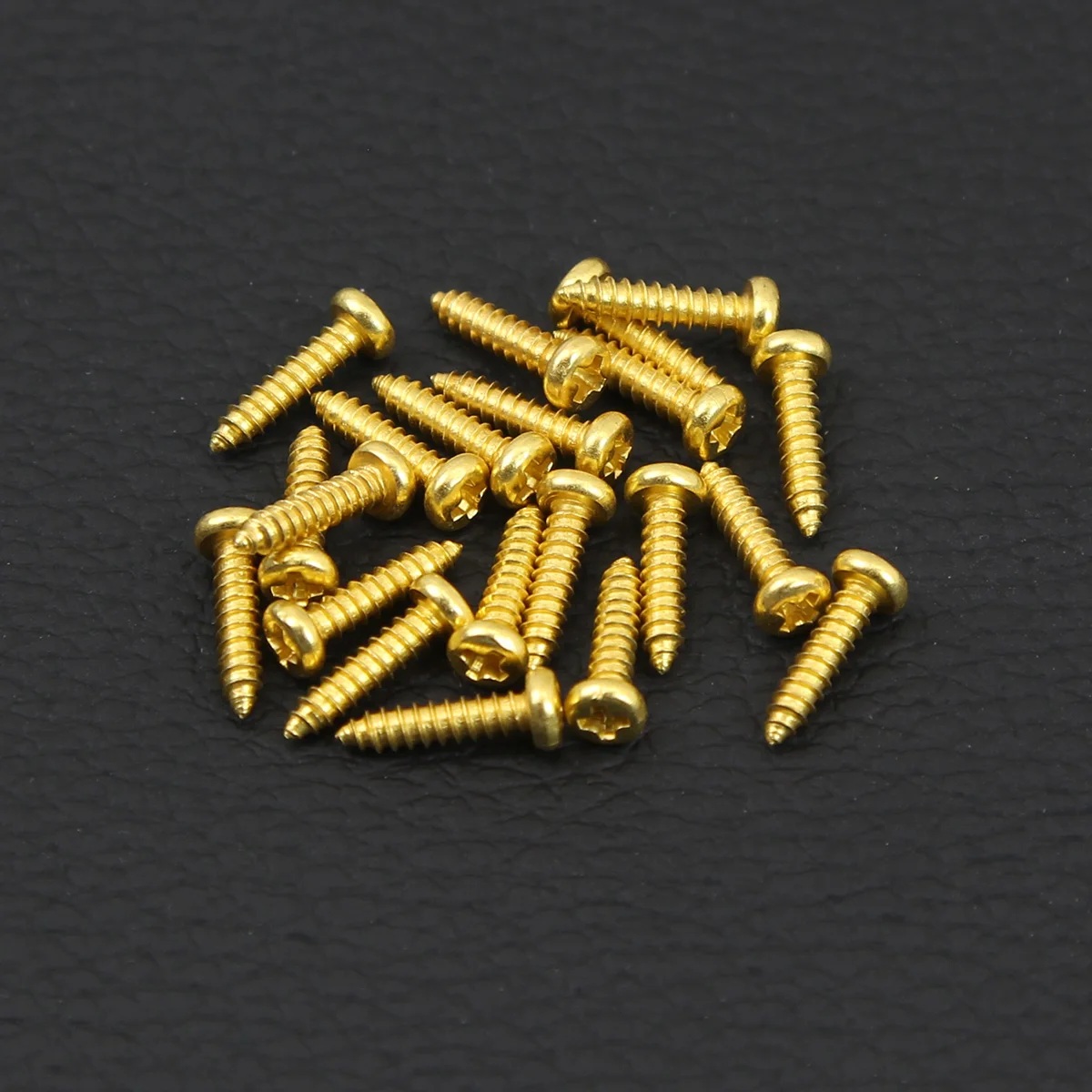 FLEOR 20PCS Flat Head Acoustic Electric Bass Guitar Tuner Machine Heads Mounting Screws Tuning Pegs Screws 2.3x9.5mm