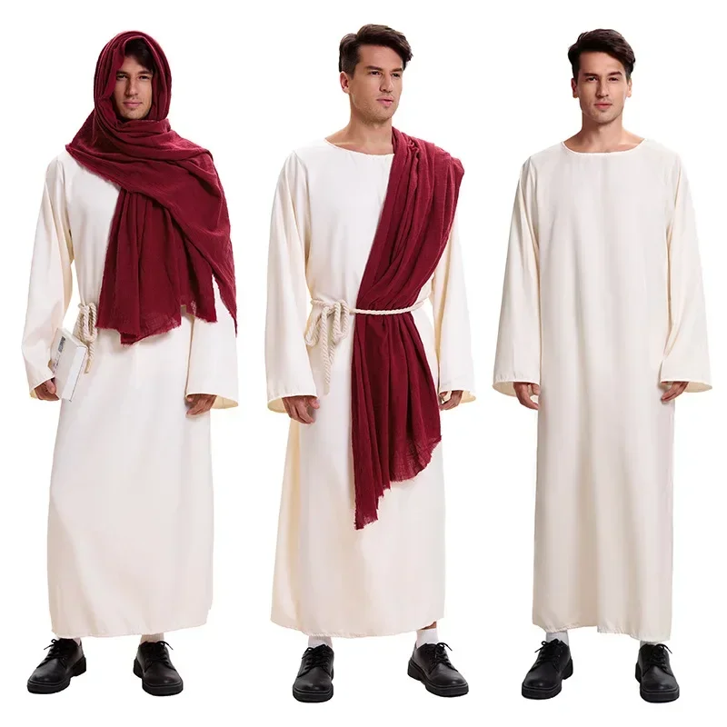 

Halloween Retro Arabian Style Dubai Robes Middle East Missionary Cosplay Costume Stage Performance Outfit Shepherd Costumes Set