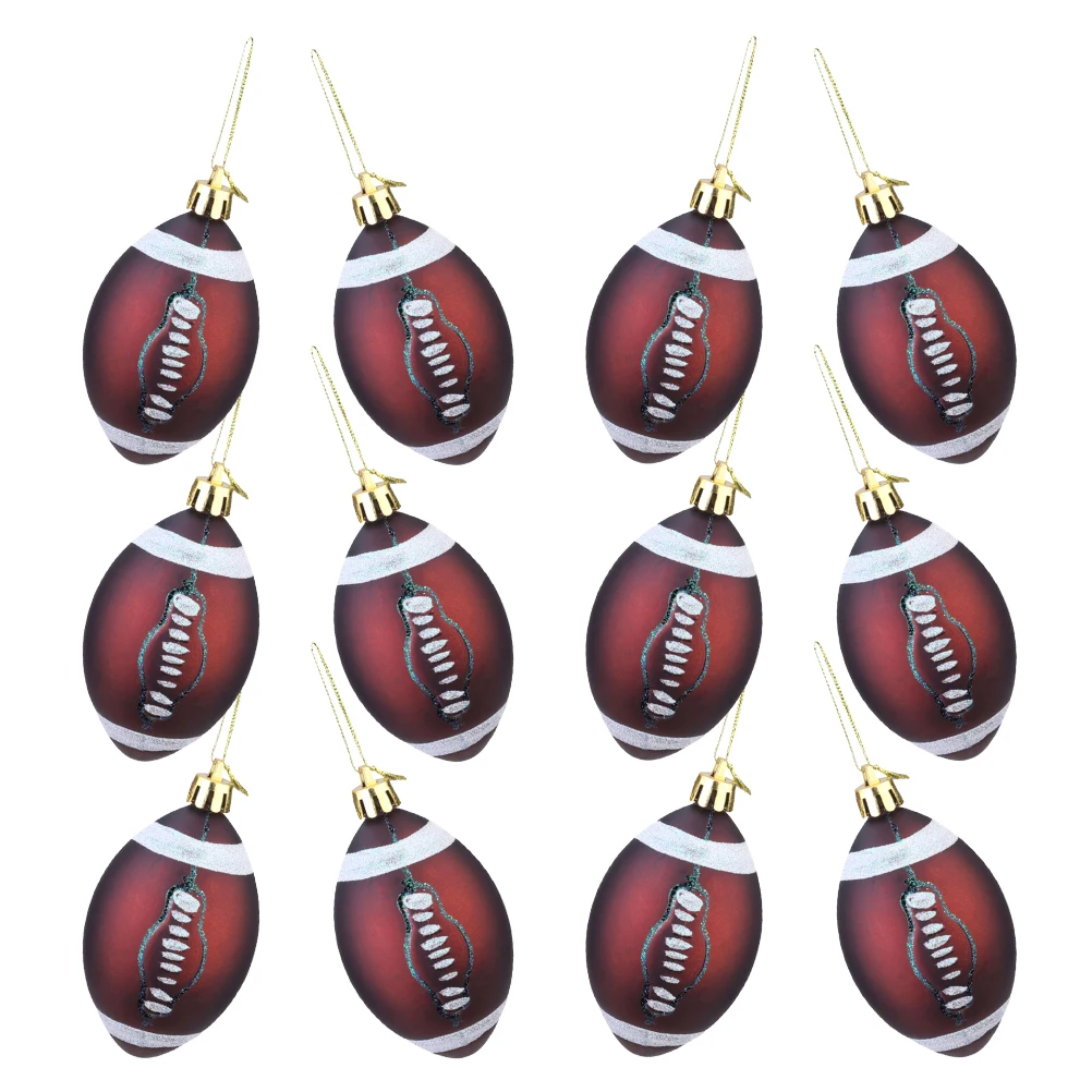 

12 Pcs Xmas Tree Decorations Christmas Props Football Ornamets Ornament Hanging Ornaments Sports