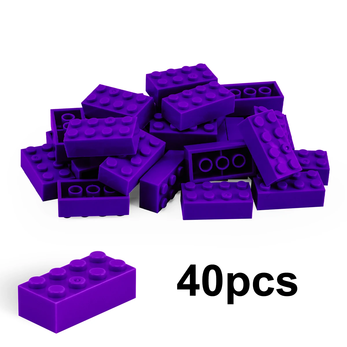 Blocs de construction en briques hautes, 100g, 2x4, figurines épaisses, points, taille éducative et créative, compatibles avec les jouets en plastique pour enfants
