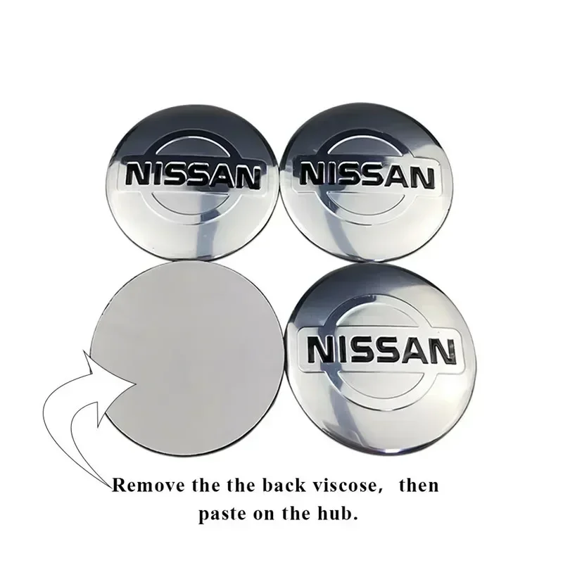 4pcs Wheel Hub Center Stickers Decals for Nissan Nismo X-trail Xterra Qashqai t30 t31 Tiida Almera Navara Altima Juke Note Leaf