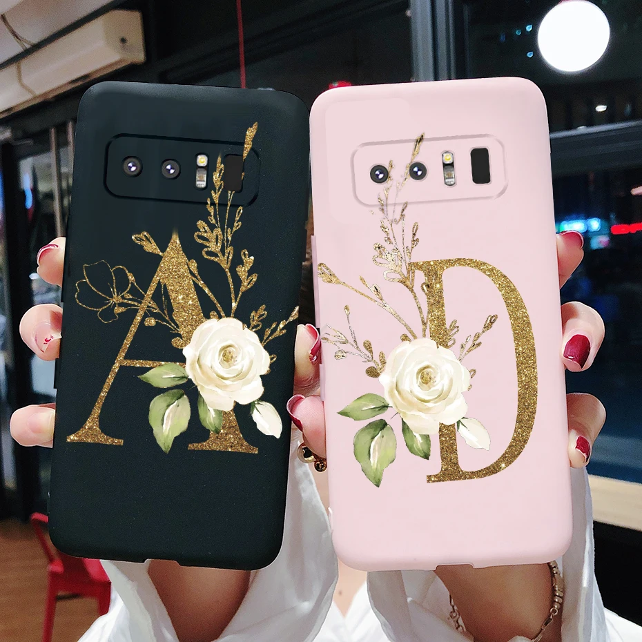 For Samsung Galaxy Note 8 Case SM-N950F Cute Letters Coque Soft Silicone Phone Case For Samsung Note 8 Note8 Cover Fundas Bumper