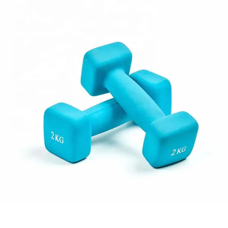 Mancuernas sumergidas con cabeza cuadrada directa del fabricante, equipo de ejercicios de 1 kg a 5 kg para múltiples escenarios