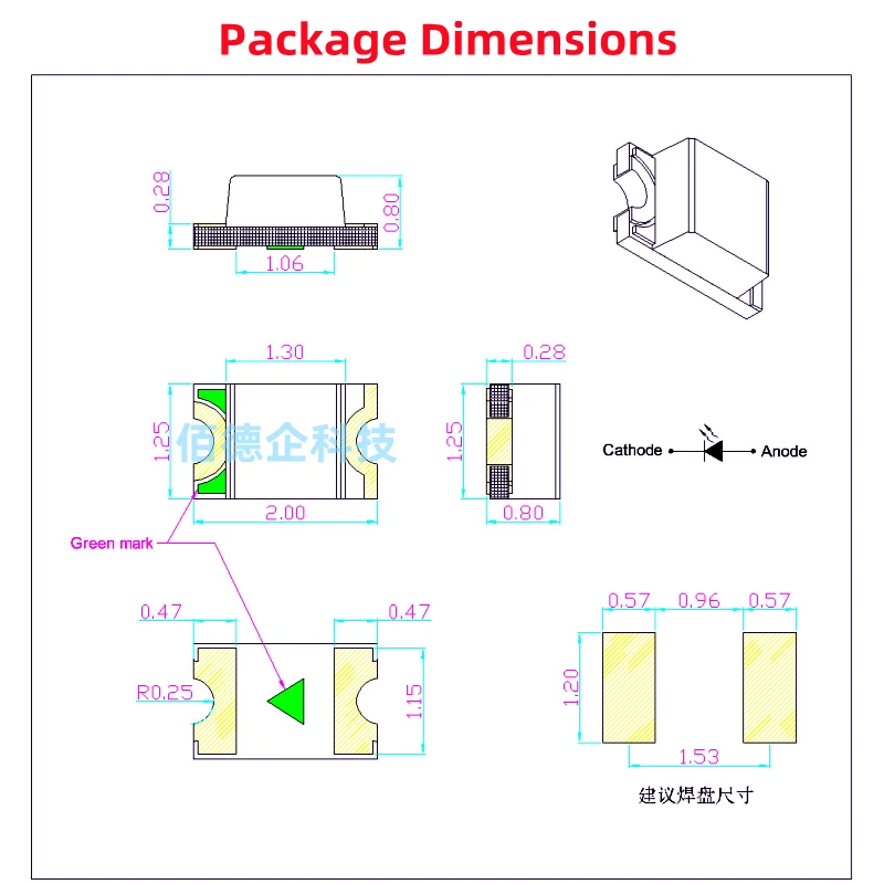 100Pcs 0805 2012 IR SMD LED launch 850nm 940 nm receive infrared IR strips light-emitting diode led lamp bead