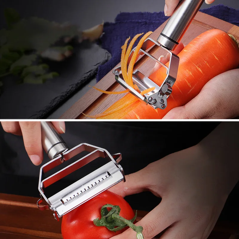 304 Stainless Steel Peeler Fruit Vegetable Multi-function Grater Slice Scraping Fish Scales Carrot Sharp Kitchen AccessoriesTool