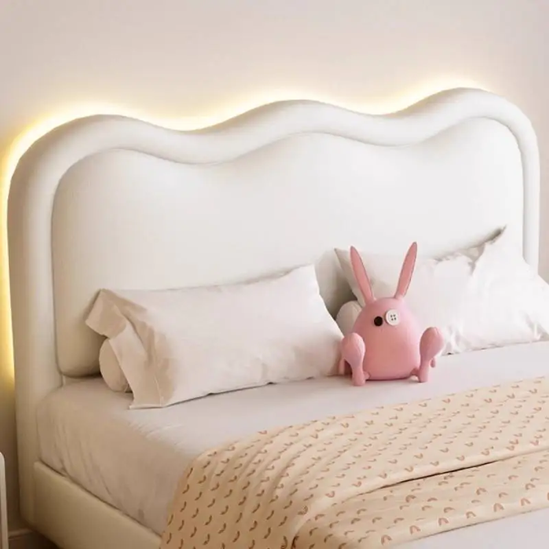 سرير أطفال أبيض بسيط وبسيط وفاخر وآمن بتصميم عصري للأطفال سرير أطفال فردي مخصص خشبي Lettino Per Bambini Furniture