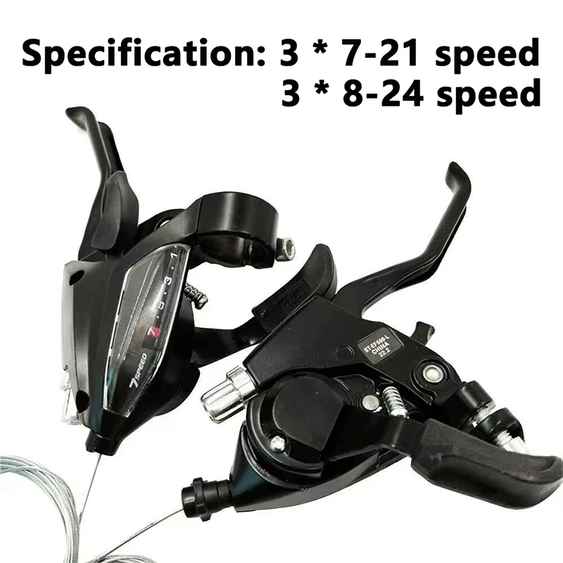 

3x7 21 Speed Bicycle Shifter Levers Brake Cycling Disc Handle Brake Levers With Shift Cable Bike Accessories For Road Bike MTB