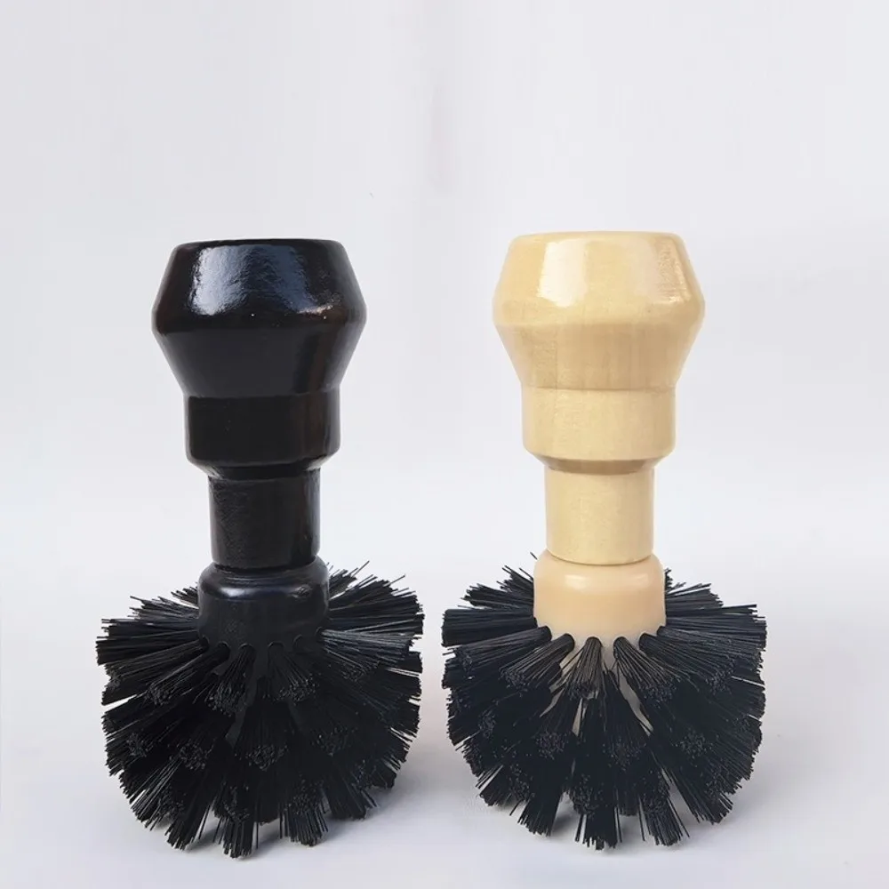 Wooden Handle Coffee Tamper Cleaning Brush Residual Powder Sweep Efficient Coffee Machine Brush Protable Professional