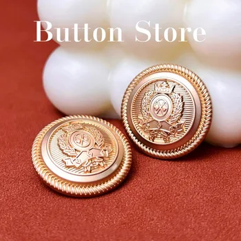 빈티지 영국 밀 쉴드 엠블럼 디자인 금속 버튼 코트 세트 유니폼 재킷 장식, 손으로 바느질 버튼, 5 개 